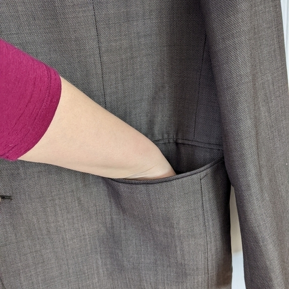 Matinique George F brown blazer suit jacket size 46 - Picture 11 of 14